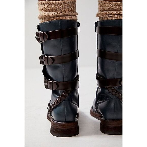 New Free People Billie Buckle Boots Size 7 - Picture 3 of 8
